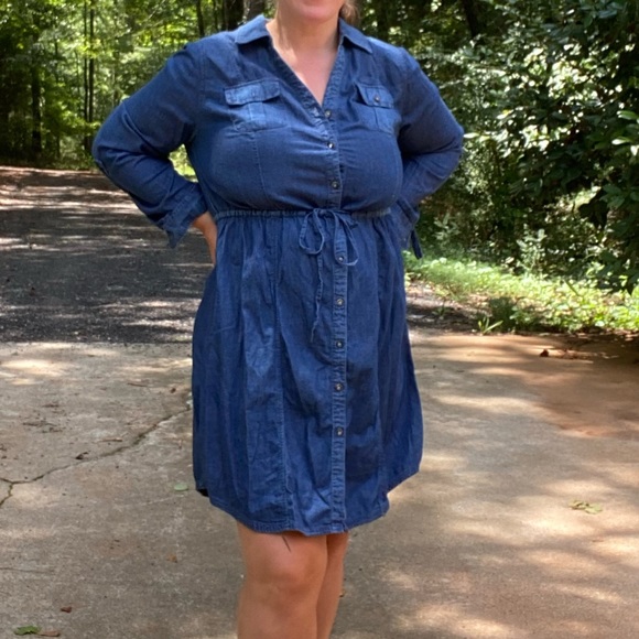 studded denim dress Wild Thing Studded Denim Dress